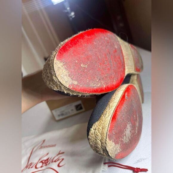 Christian Louboutin Sparrow Birds 'Mom & Dad' Tattoo Patch Espadrille 45 / US 12 - Picture 11 of 12